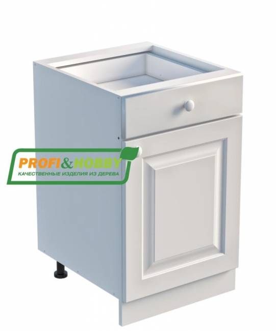 Тумба 1 дверь, 1 ящик 500 х 560 х 720 сосна, без покраски