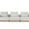 Диван модульный с подушками Don тик, бежевый 3650х1100х620 мм