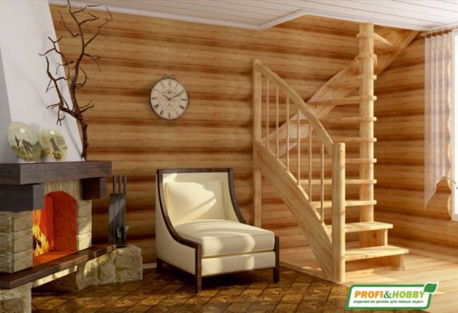 Деревянная лестница К-005м/1