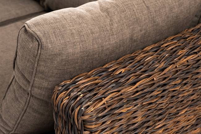 "Лунго" трансформирующаяся лаунж-зона из искусственного ротанга (гиацинт), цвет коричневый "Лунго" трансформирующаяся лаунж-зона из искусственного ротанга (гиацинт), цвет коричневый