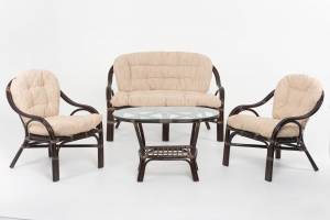 Комплект для отдыха  01/17  Рогожка   темный коньяк