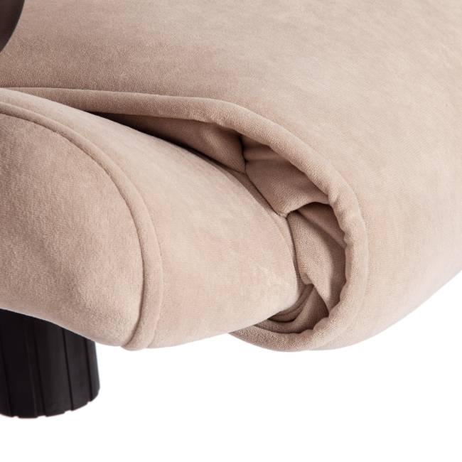 Кресло Бергамо/Bergamo хром (22) флок , бежевый, 7 бежевый флок