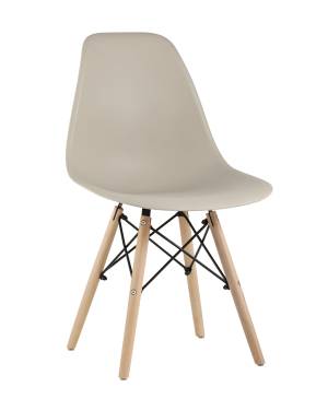 Стул Eames Style DSW бежевый (разборный каркас)