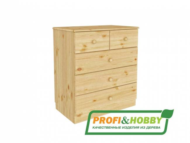 Комод 5 ящиков сосна