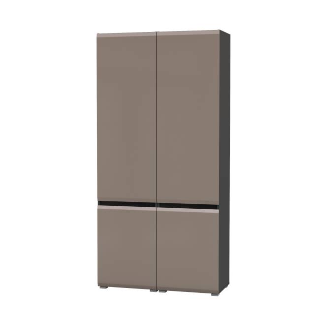 Два шкафа Сидней 13.200 цвет антрацит/МДФ веллюто капучино