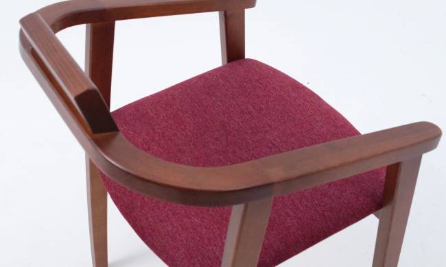 Стул-кресло Челси ПМ орех/красный