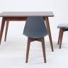Стол Сканди 120 орех со стульями Сашш орех серый ГЛ