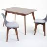 Стол Сканди 120 орех со стульями Сашш орех серый ГЛ