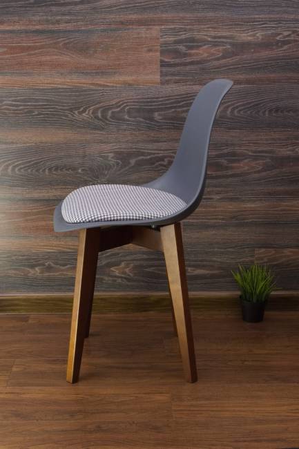 Стол Сканди 120 орех со стульями Сашш орех серый ГЛ