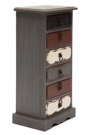 Тумба Secret de Maison Таллей/Talley (мод. M-6465) массив манго, 33х22х70, серый/коричневый/белый винтаж дерево манго