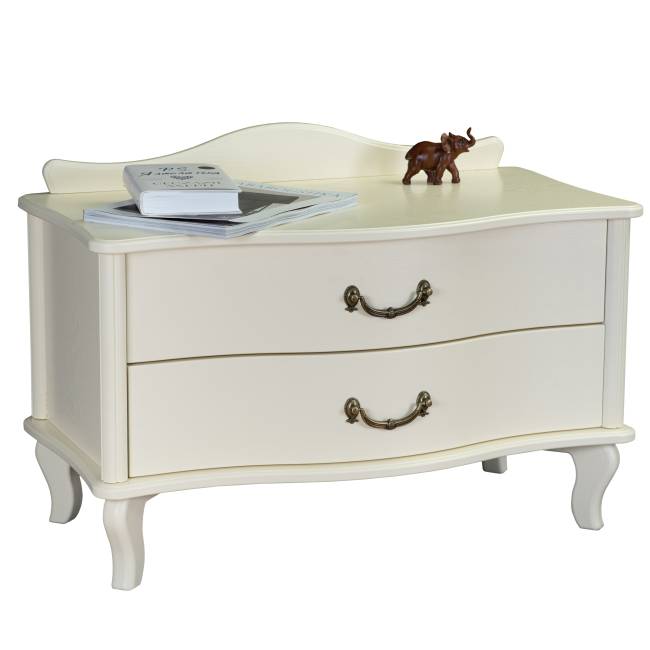 Тумбочка Джульетта широкая 2 ящика дуб шампань Л