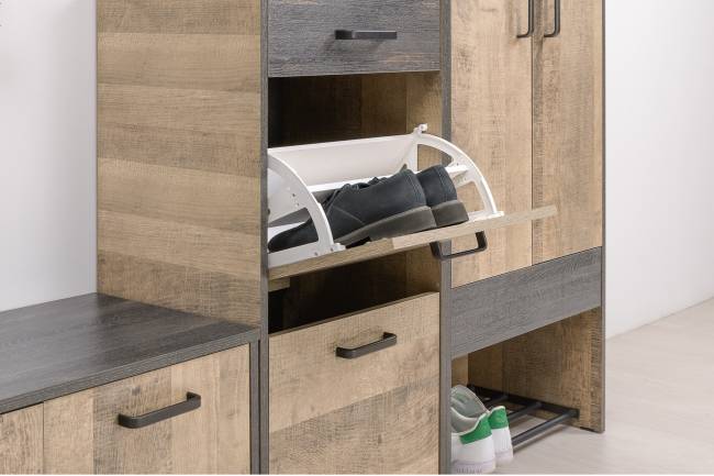 Тумба для обуви Трувор 13.241.01 цвет дуб гранж песочный/интра