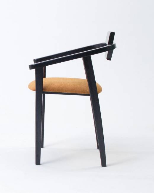 Стул-кресло Челси ПМ чёрный/карри