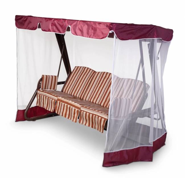 Тент-крыша + москитная сетка 76-е Люкс 244х142х170, бордовый