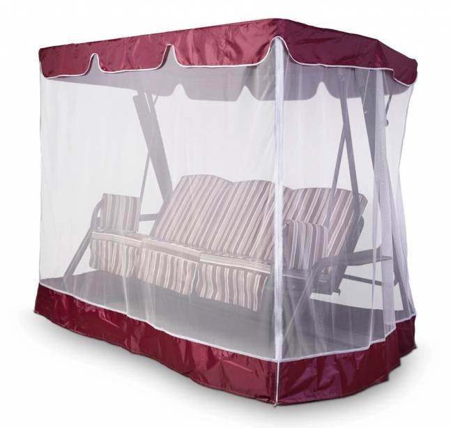 Тент-крыша + москитная сетка 76-е Люкс 244х142х170, бордовый