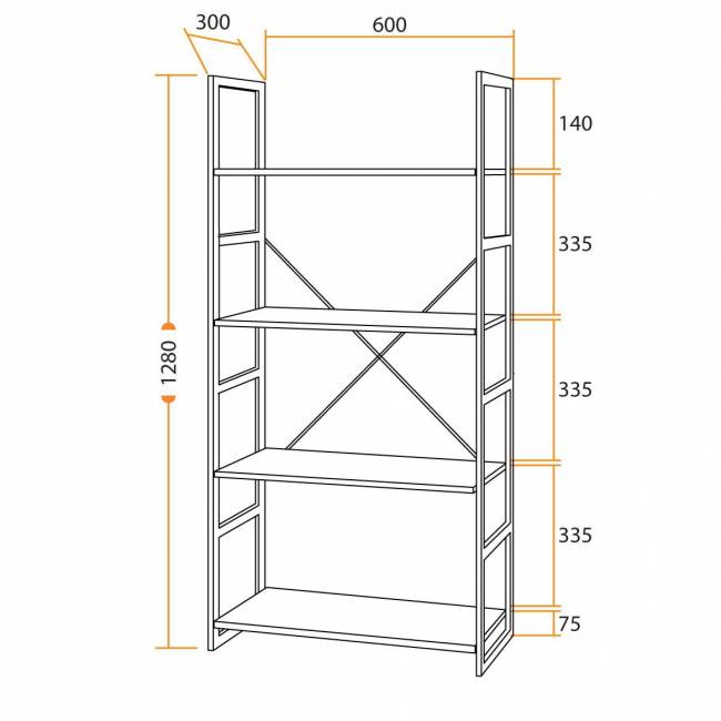 Стеллаж Вс-01/Ws-01 burnt/обгоревшее дерево burnt Стеллаж Вс-01/Ws-01 burnt/обгоревшее дерево burnt