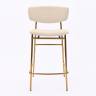 Дизайнерский полубарный стул Марко бежевый, основание золото
