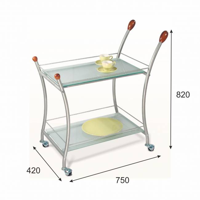 Стол сервировочный Поло металлик/ матовое Стол сервировочный Поло металлик/ матовое