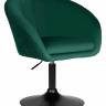 Кресло дизайнерское DOBRIN EDISON BLACK, зеленый велюр (1922-9)