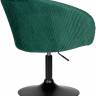 Кресло дизайнерское DOBRIN EDISON BLACK, зеленый велюр (1922-9)