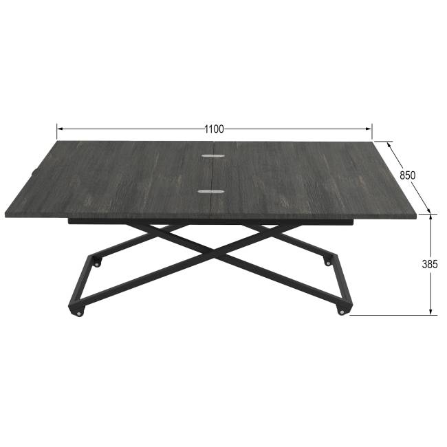 Стол универсальный трансформируемый АНДРЭ Loft ЛДСП интра/чёрный Стол универсальный трансформируемый АНДРЭ Loft ЛДСП интра/чёрный