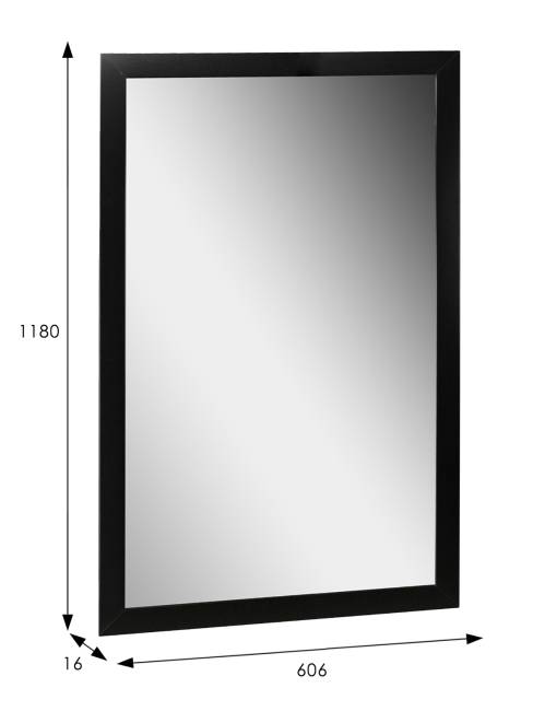 Зеркало настенное BeautyStyle 11 черный 118 см х 60,6 см