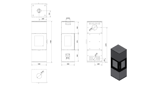 Печь Kratki PRO INGA