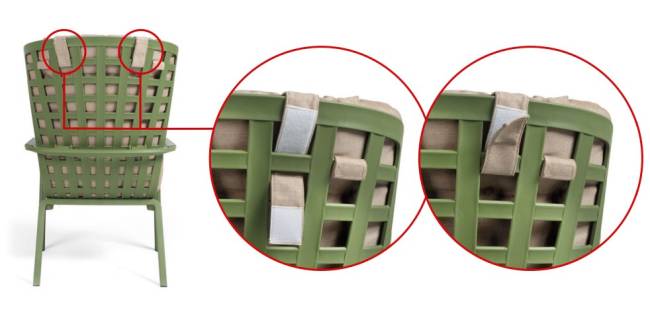 Подушка-подголовник для лаунж кресла Folio голубой 465х290х70 мм