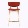 Дизайнерский полубарный стул Марко терракотовый, основание золото