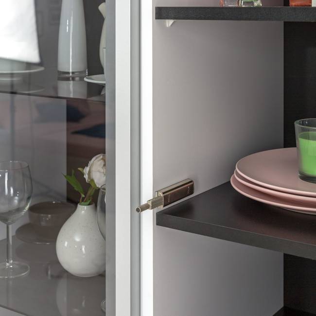 Сидней стенка для гостиной № 38 цвет белый/чёрный/фасады МДФ белый глянец Сидней стенка для гостиной № 38 цвет белый/чёрный/фасады МДФ белый глянец