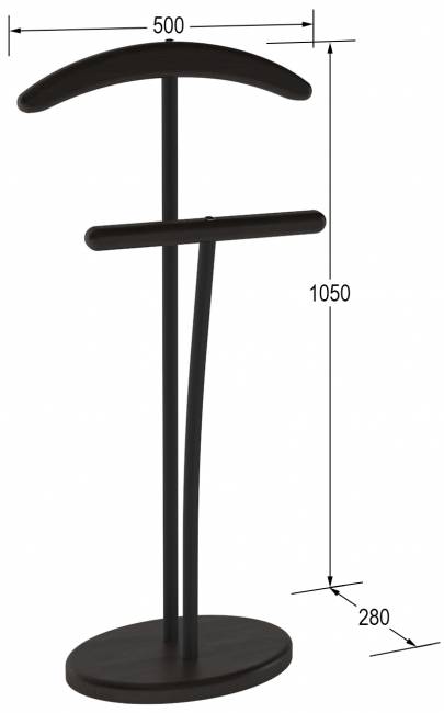 Вешалка Калифорния Напольная, венге/черный Вешалка Калифорния Напольная, венге/черный