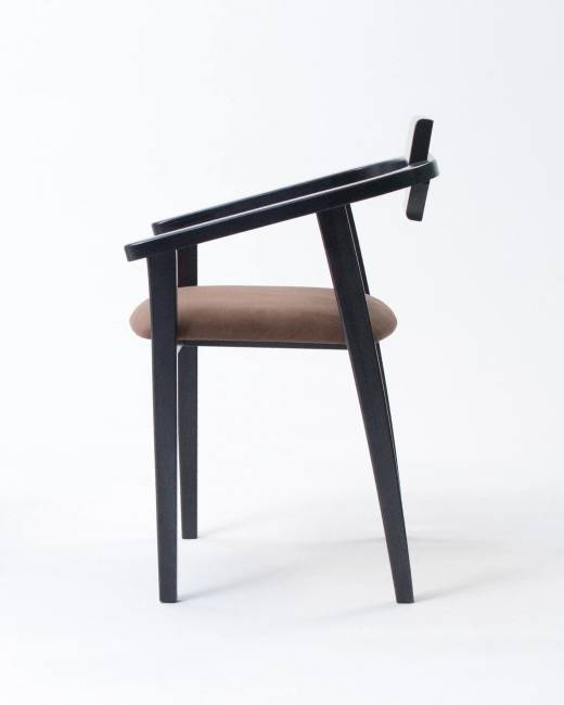 Стул-кресло Челси ПМ чёрный/коричневый