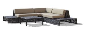 Модульный диван "Lounge Set", Базальт, Черный