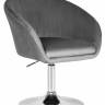 Кресло дизайнерское DOBRIN EDISON, серый велюр (1922-19)