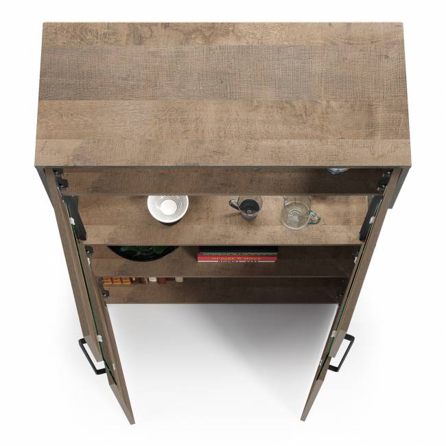 Комод с витриной Трувор 13.306 цвет дуб гранж песочный/интра