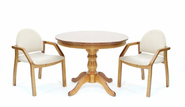 Обеденная группа Брамос К 100 орех со стульями Джуно орех бежевый