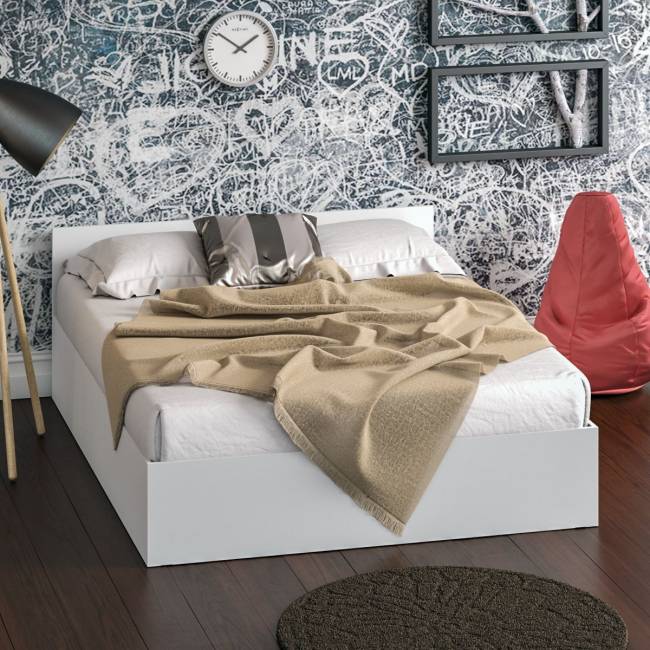 Кровать белая Стандарт 1600 цвет белый