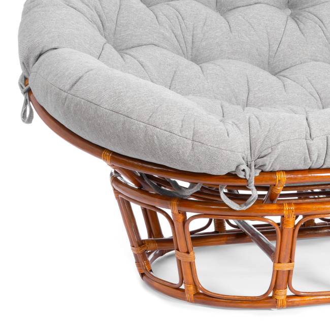 Диван Мамасан/Mamasan (23/02 W) /с подушкой/ 169х102х80см, коньячный, матрац 182х119см, ткань серо-бежевая 3м 16/2 Cognac (коньяк)