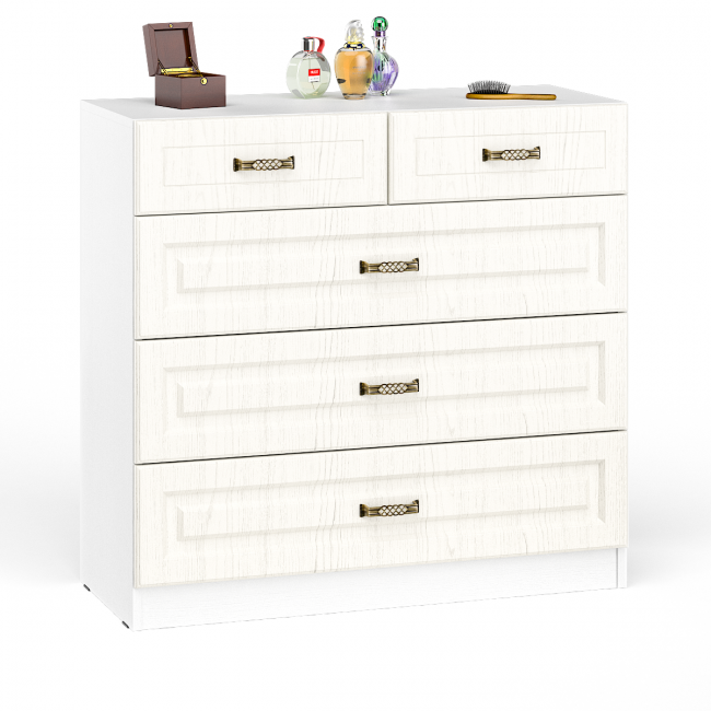 Спальный гарнитур Ливерпуль № 2 цвет ясень ваниль/белый