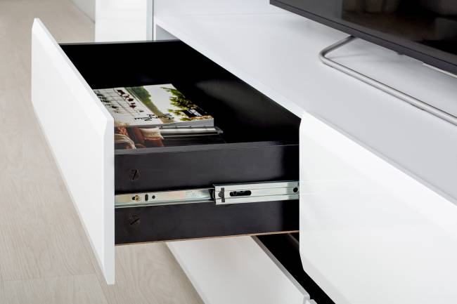 Сидней стенка для гостиной Комплектация № 40 цвет белый/чёрный/фасады МДФ белый глянец Сидней стенка для гостиной Комплектация № 40 цвет белый/чёрный/фасады МДФ белый глянец