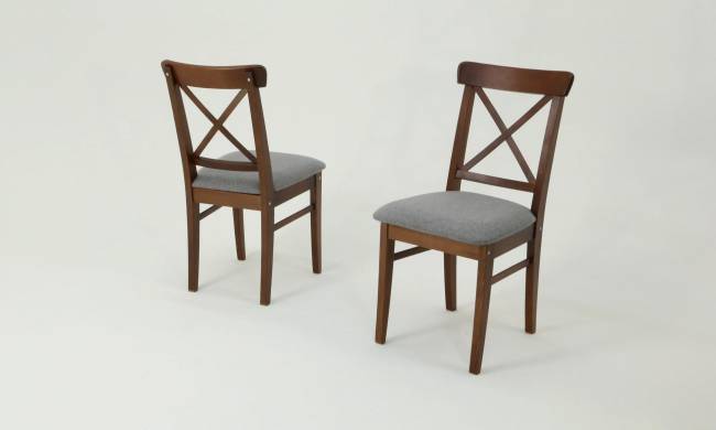 Обеденная группа Брамос К 100 орех со стульями Ингольф орех серый Обеденная группа Брамос К 100 орех со стульями Ингольф орех серый