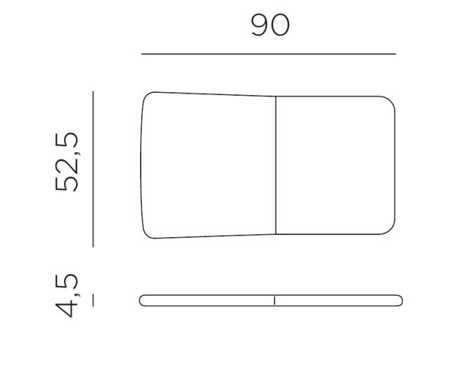 Подушка для лаунж кресла Doga Relax кирпичный 900х525х45 мм