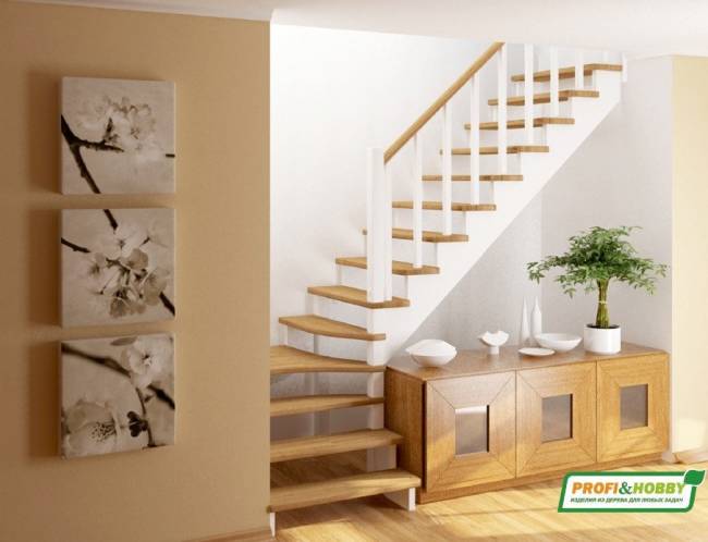 Деревянная лестница К-031м/4