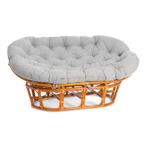 Диван Мамасан/Mamasan (23/02 W) /с подушкой/ 169х102х80см, медовый, матрац 182х119см, ткань серо-бежевая 3м 16/2 Honey (мед)