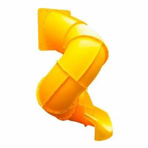 Винтовая горка для платформы h=1,5 m (5') цвет желтый