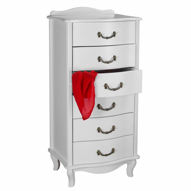 Комод Джульетта узкий 6 ящ., молочный дуб Л Комод Джульетта узкий 6 ящ., молочный дуб Л