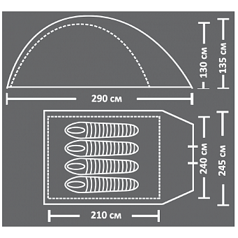 Палатка Campack Tent Trek Traveler 4 Палатка Campack Tent Trek Traveler 4