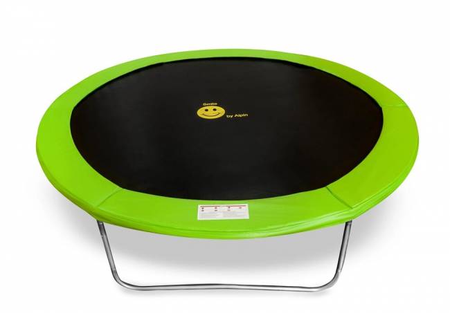 Батут "Smile outside", зеленый 12ft с защитной сеткой и лестницей