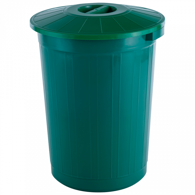 Бак круглый с крышкой 60л. зеленый
