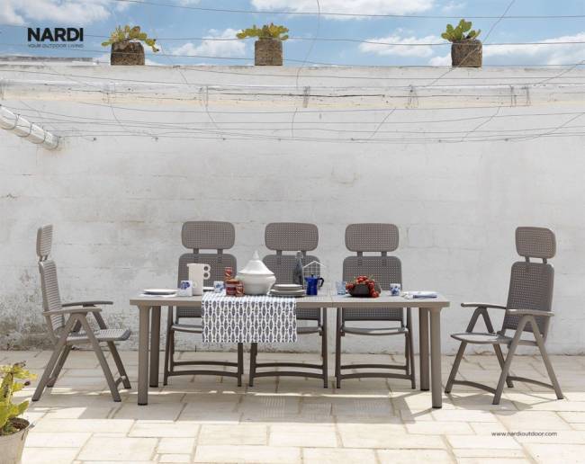 Стол пластиковый раздвижной Libeccio тортора 1600-2200х740х1000 мм